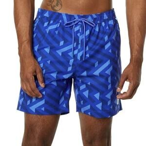 Psycho Bunny Pisani Swim Trunks Dazzling Blue Mesh Lined Size Medium